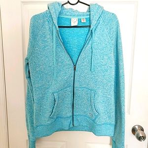 Baby blue zip up hoodie